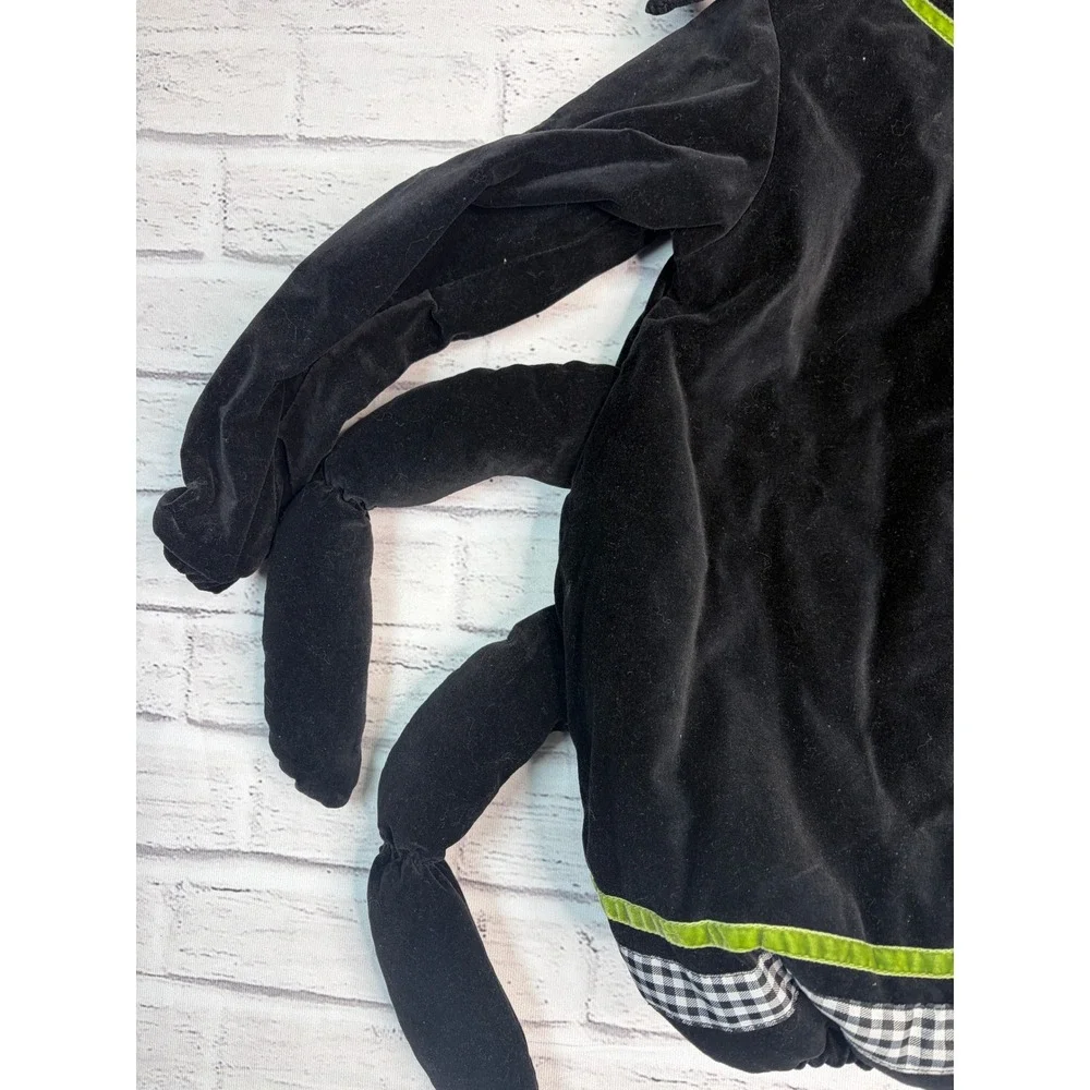 Pottery Barn Kids Spider Halloween Costume Black Velvet Plush Tunic Hood 4-6